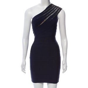 Herve Leger Navy Dress XXS